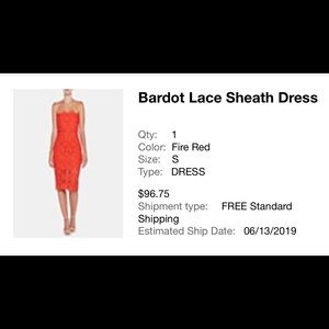 Bardot Lace Sheath Dress